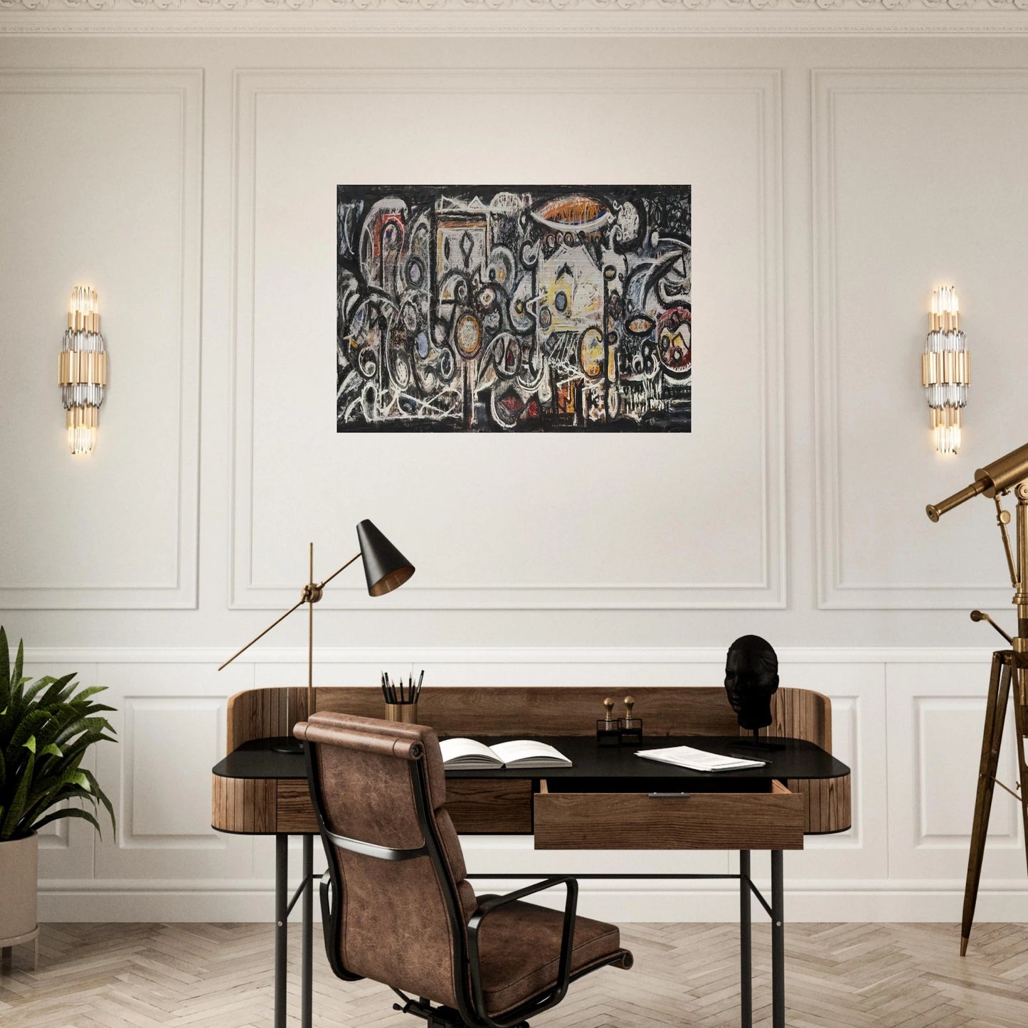 Fugue Number 2 - 1943 - Richard Pousette-Dart Brushed Aluminum Print - 70x100 cm / 28x40 inches | Richard Pousette-Dart Aluminum Print | Richard Pousette-Dart Prints