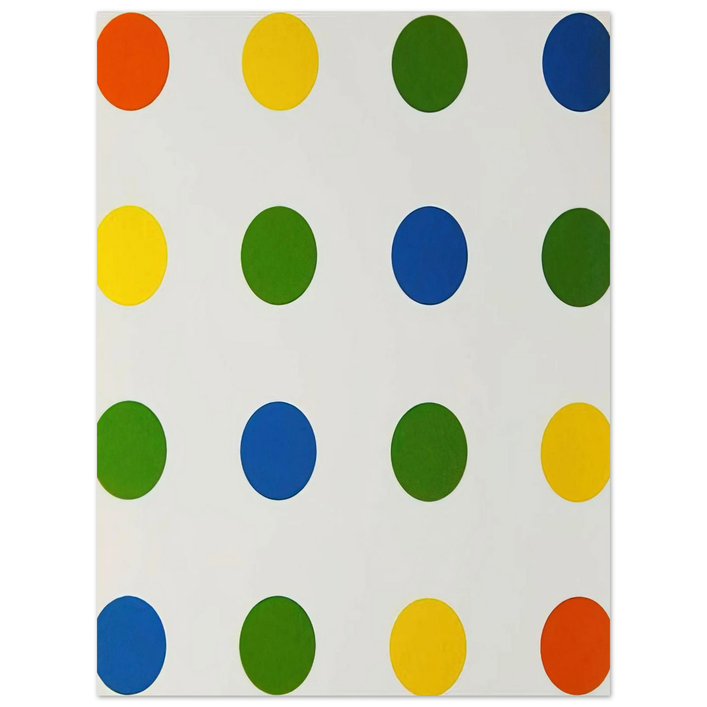 Francois Morellet - Bleu-Vert-Jaune-Orange - 1954  75x100 cm / 30x40inches Fine Art Poster