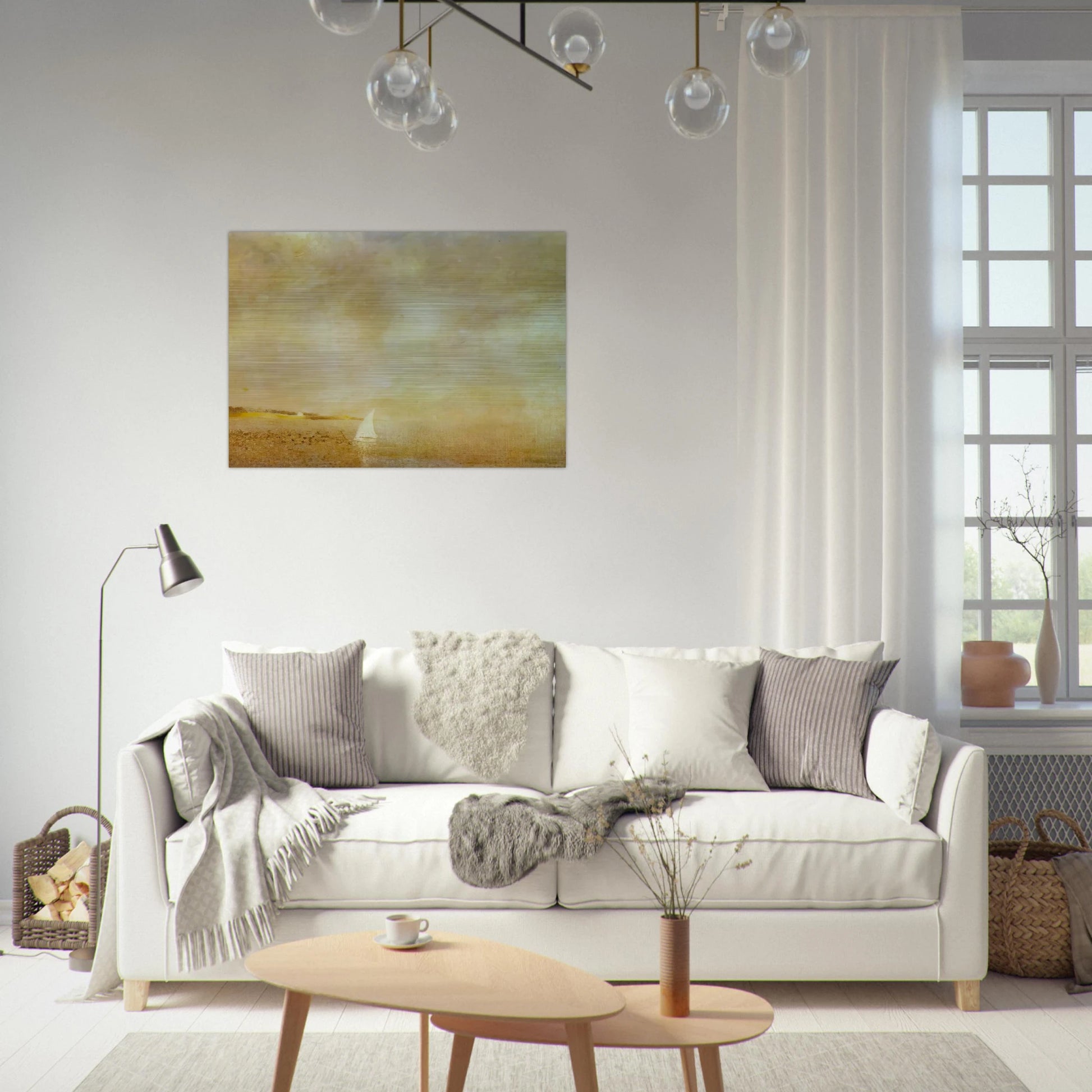 BAY OF CADAQUES - Salvador Dali Brushed Aluminum Print - 70x100 cm / 28x40 inches | Salvador Dali Aluminum Print | Salvador Dali Prints