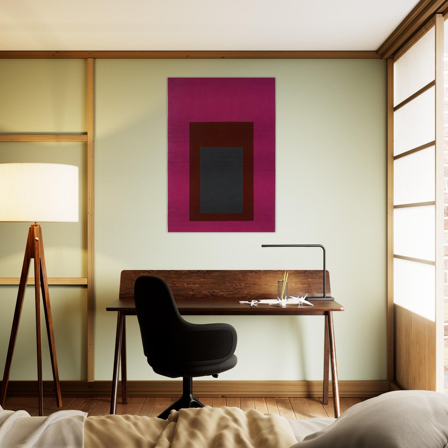 HOMAGE TO THE SQUARE GUARDED 1952 - Josef Albers Brushed Aluminum Print - 70x100 cm / 28x40 inches | Josef Albers Aluminum Print | Josef Albers Prints