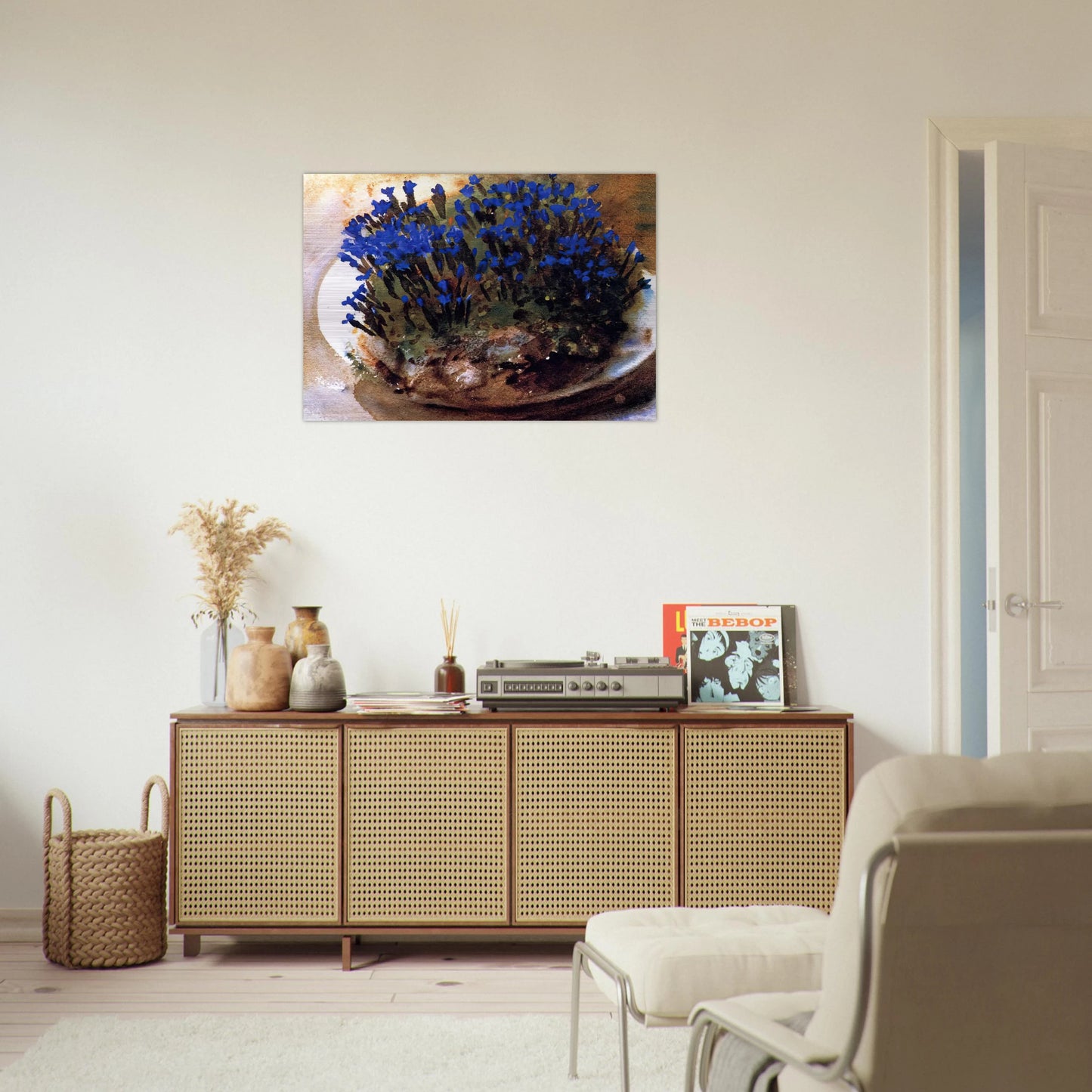 Blue Gentians - John Singer Sargent Brushed Aluminum Print - 70x100 cm / 28x40 inches | John Singer Sargent Aluminum Print | John Singer Sargent Prints