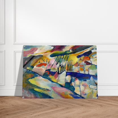 LANDSCAPE WITH RAIN 1913 - Wassily Kandinsky Acrylic Print - 70x100 cm / 28x40″ inches