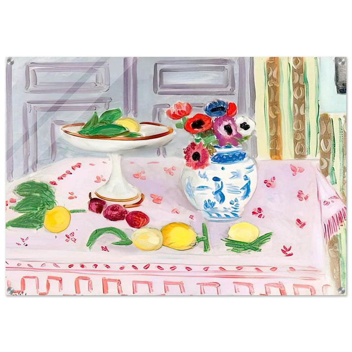 THE PINK TABLECLOTH 1925 - Henri Matisse Acrylic Print - 70x100 cm / 28x40″ inches | Henri Matisse Wall Art | Henri Matisse Prints