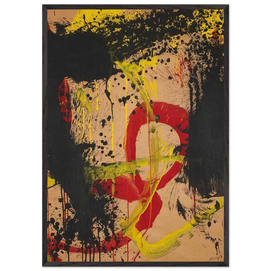 Untitled - 1962 N1 - Norman Bluhm 70x100 cm / 28x40 inches Framed Art Print – Black Wooden Frame