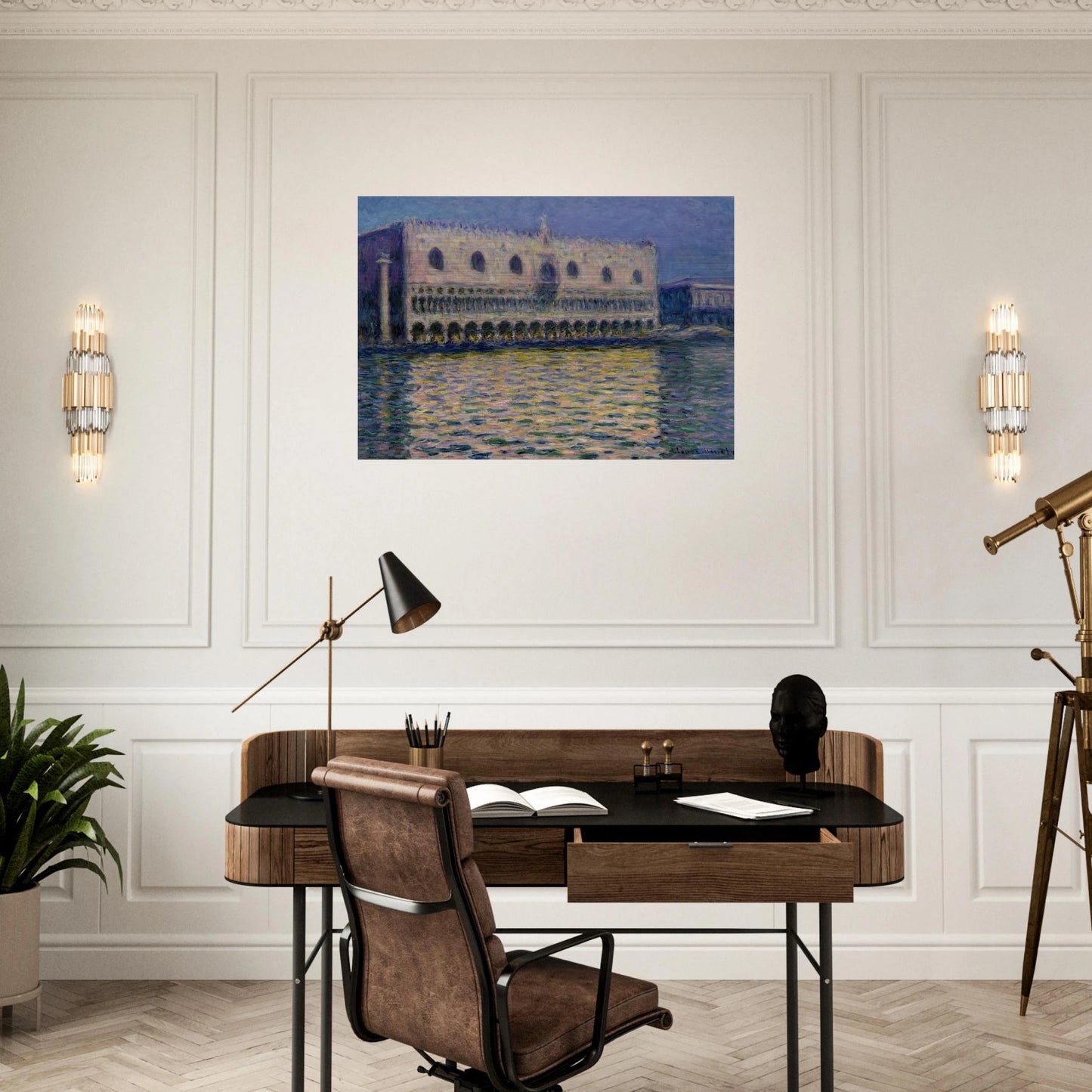 The Palazzo Ducale - claude monet Brushed Aluminum Print - 70x100 cm / 28x40 inches | claude monet Aluminum Print | claude monet Prints