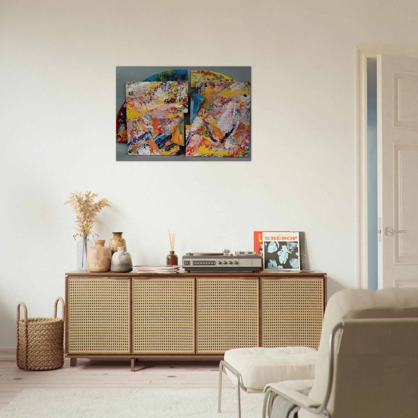 Pearlie - Sam Gilliam Brushed Aluminum Print - 70x100 cm / 28x40 inches | Sam Gilliam Aluminum Print | Sam Gilliam Prints