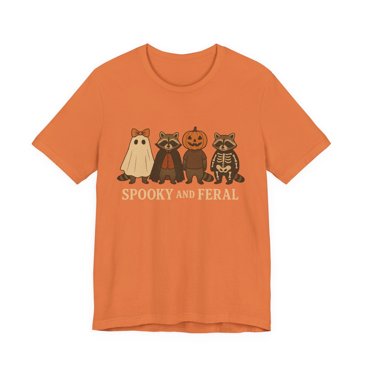 Camiseta de mapache espeluznante, divertida camiseta gráfica de Halloween, bonita camiseta vintage de otoño, moderna camiseta de Halloween para mujer, camiseta de mapache salvaje