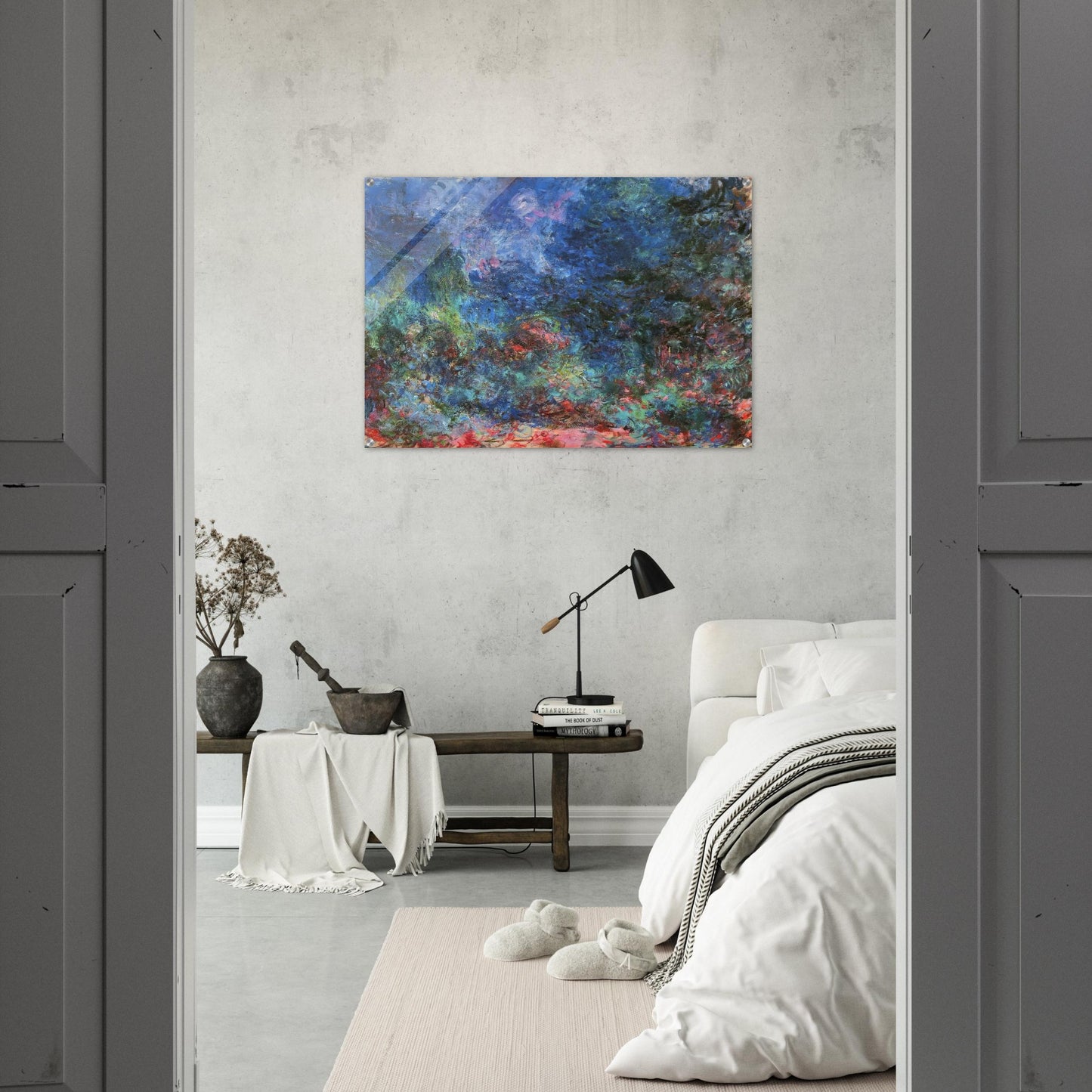 The House at Giverny Viewed from the Rose Garden - claude monet Acrylic Print - 70x100 cm / 28x40″ inches