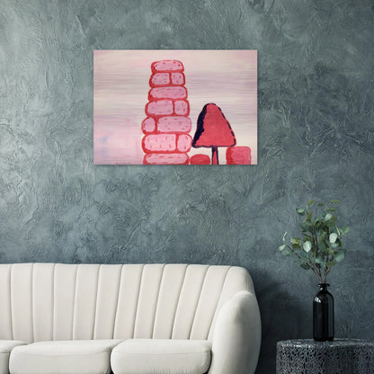 UNTITLED WALL - Philip Guston Brushed Aluminum Print - 70x100 cm / 28x40 inches | Philip Guston Aluminum Print | Philip Guston Prints