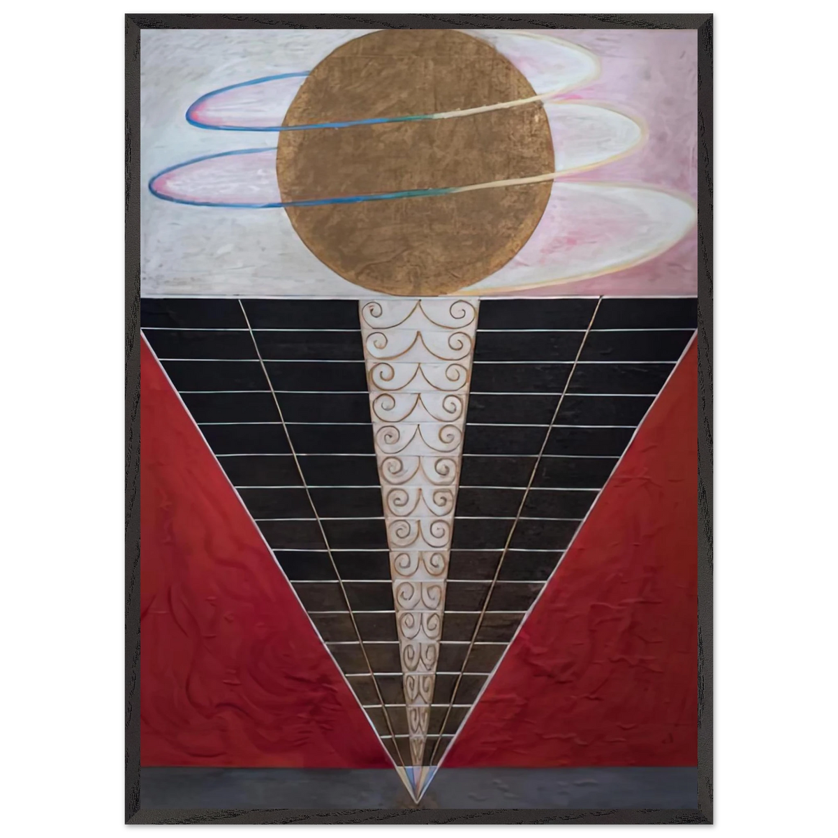 Hilma af Klint - ALTARPIECE NO 2 1915 Wall art - A3 (29.7 x 42  cm) - Premium Wooden Framed Poster With Fine Art Paper-canvas - White frame