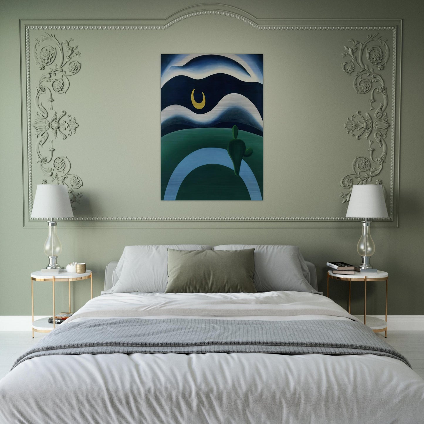 The Moon - Tarsila do Amaral Brushed Aluminum Print - 70x100 cm / 28x40 inches | Tarsila do Amaral Aluminum Print | Tarsila do Amaral Prints