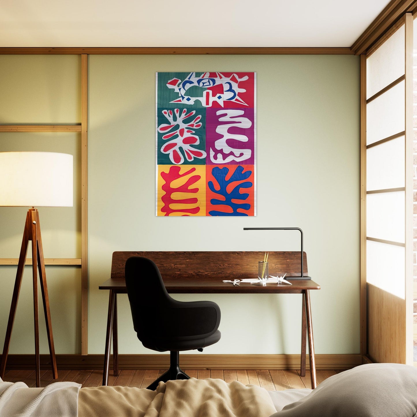 PANEL WITH MASK 1947 - Henri Matisse Brushed Aluminum Print - 70x100 cm / 28x40 inches | Henri Matisse Aluminum Print | Henri Matisse Prints