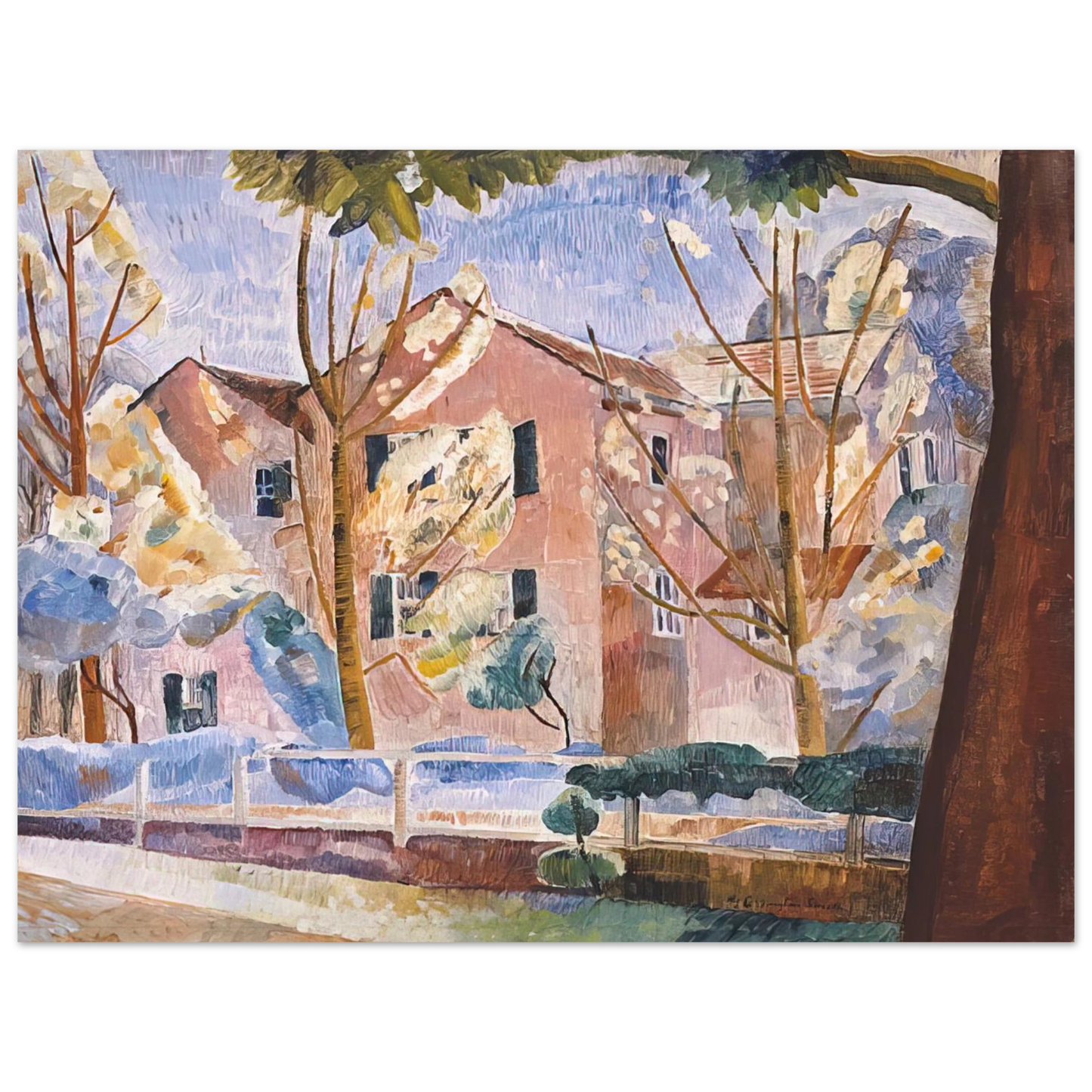 Grace Cossington Smith - House with trees - 1935  75x100 cm / 30x40inches Fine Art Poster