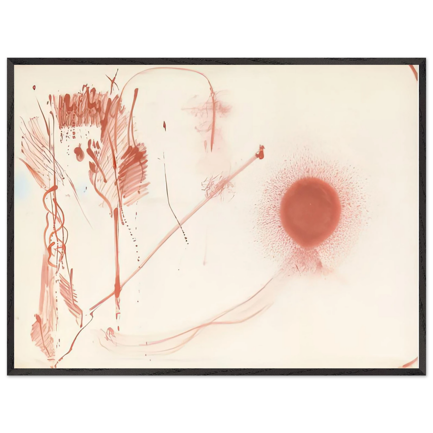 Helen Frankenthaler - Towards a New Climate, 1957- Wall Art - 60x80 cm / 24x32 inches - Premium Wooden Framed Poster With Fine Art Paper-canvas - Black frame