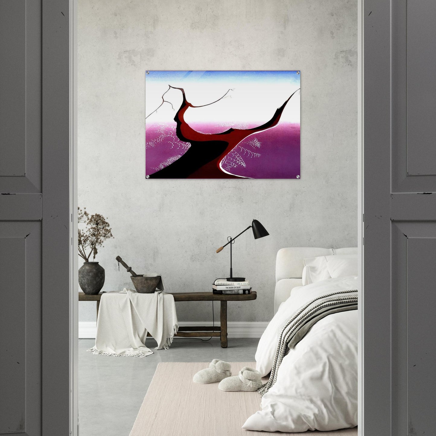 Desert Tree - Eyvind Earle Acrylic Print - 70x100 cm / 28x40″ inches