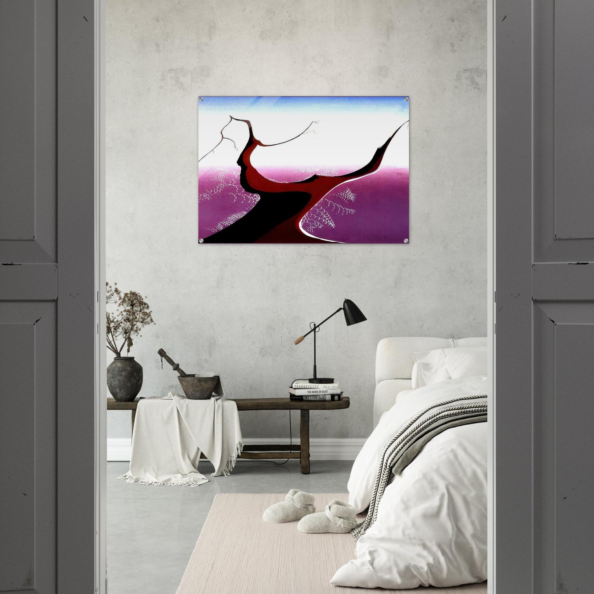 Desert Tree - Eyvind Earle Acrylic Print - 70x100 cm / 28x40″ inches