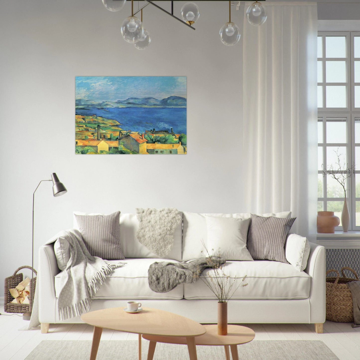 The Gulf of Marseille Seen from L'Estaque - Paul Cézanne Brushed Aluminum Print - 70x100 cm / 28x40 inches | Paul Cézanne Aluminum Print | Paul Cézanne Prints