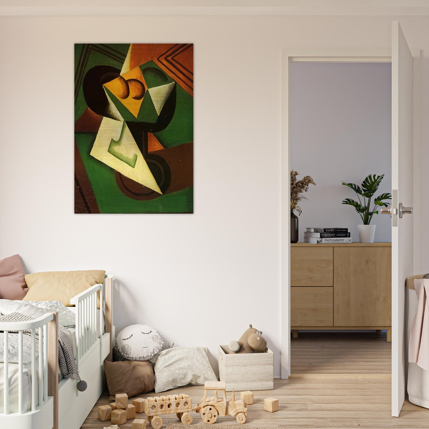 FRUIT BOWL AND FRUIT - Juan Gris Brushed Aluminum Print - 70x100 cm / 28x40 inches | Juan Gris Aluminum Print | Juan Gris Prints