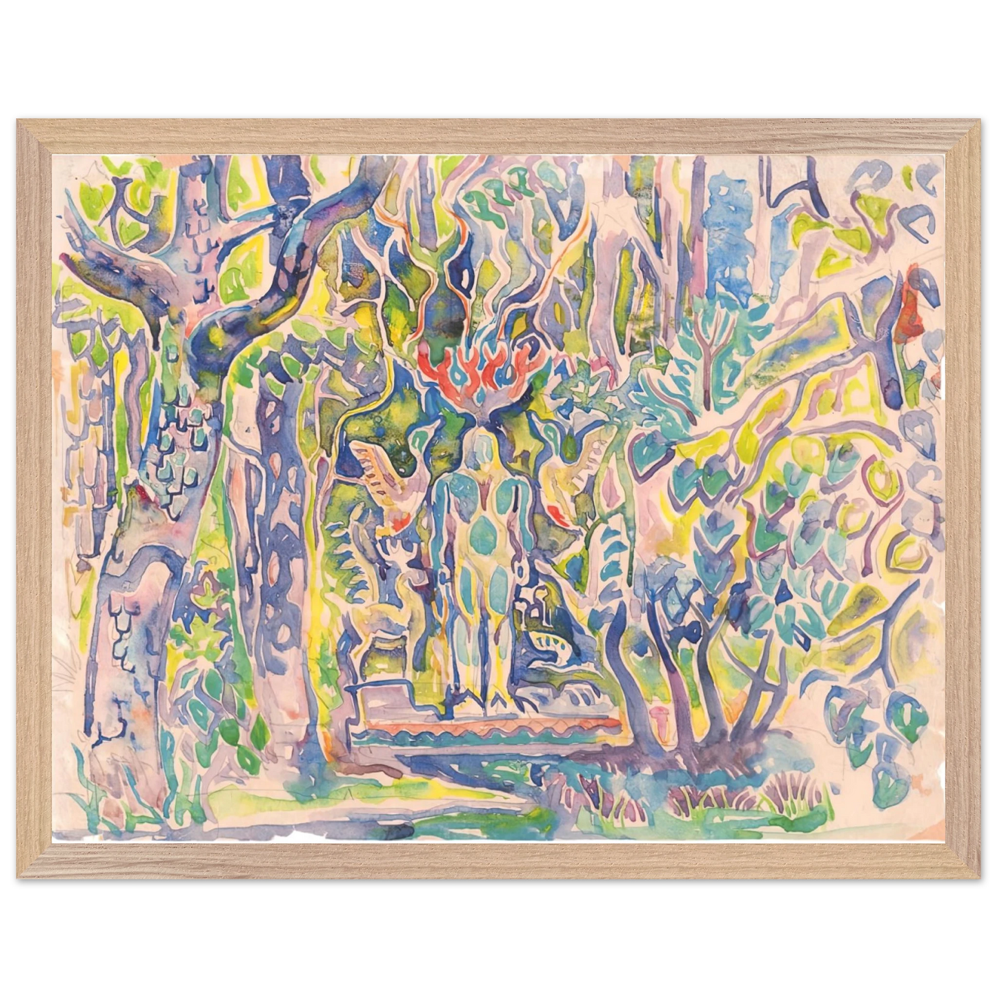 Walter Inglis Anderson - Walter Anderson Wall art - 30x40 cm / 12x16 inches - Premium Wooden Framed Poster With Fine Art Paper-canvas - Wood frame
