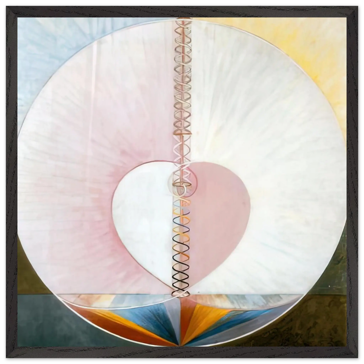 Hilma af Klint - WHAT A HUMAN BEING IS 1910 Wall art - 30x40 cm / 12x16 Inches - Premium Wooden Framed Poster With Fine Art Paper - Wood frame
