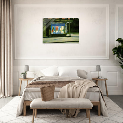 Drug Store - Edward Hopper Acrylic Print - 70x100 cm / 28x40″ inches | Edward Hopper Wall Art | Edward Hopper Prints