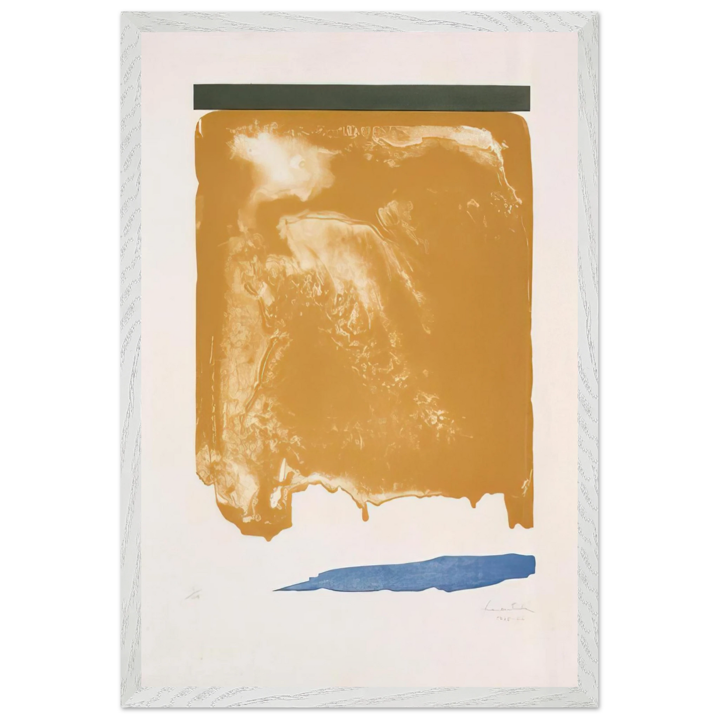 Helen Frankenthaler - Persian Garden - 1966 Wall art - 60x80 cm / 24x32 inches - Premium Wooden Framed Poster With Fine Art Paper-canvas - Black frame