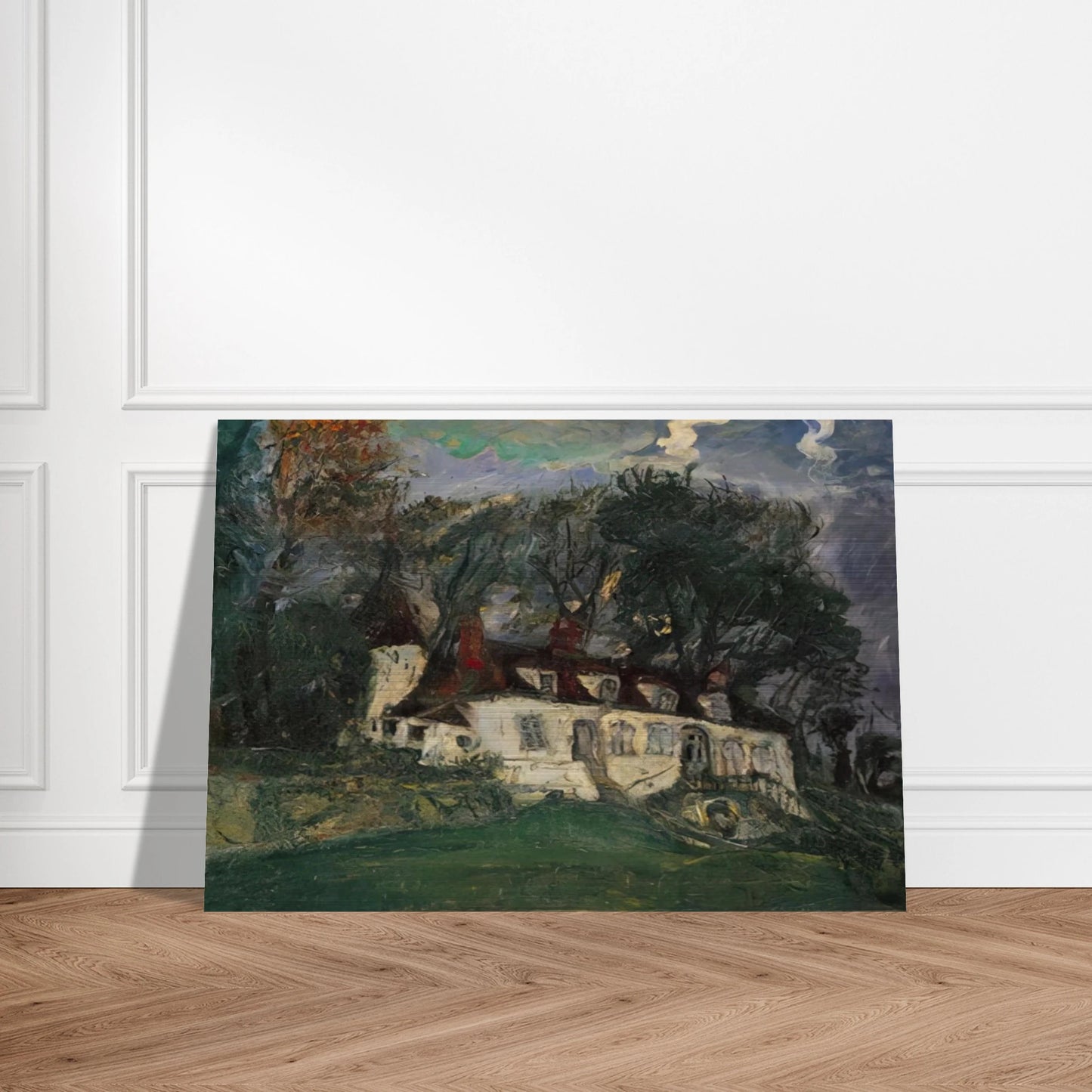 HOUSE AT OISEME 1934 - Chaim Soutine Brushed Aluminum Print - 70x100 cm / 28x40 inches | Chaim Soutine Aluminum Print | Chaim Soutine Prints