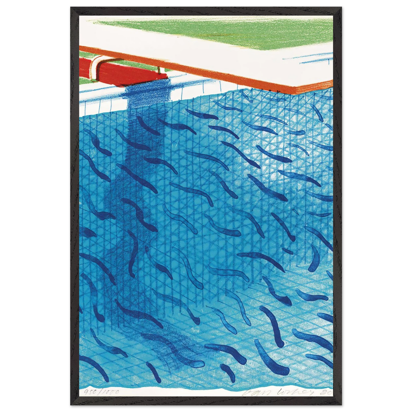 David Hockney - David Hockney Wall art - 40x50 cm / 16x20 inches - Premium Wooden Framed Poster With Fine Art Paper-canvas - Wood frame
