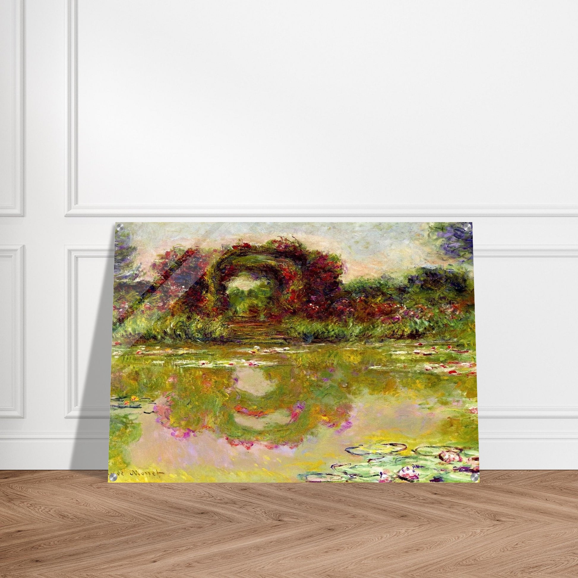 Rose Arches at Giverny - claude monet Acrylic Print - 70x100 cm / 28x40″ inches