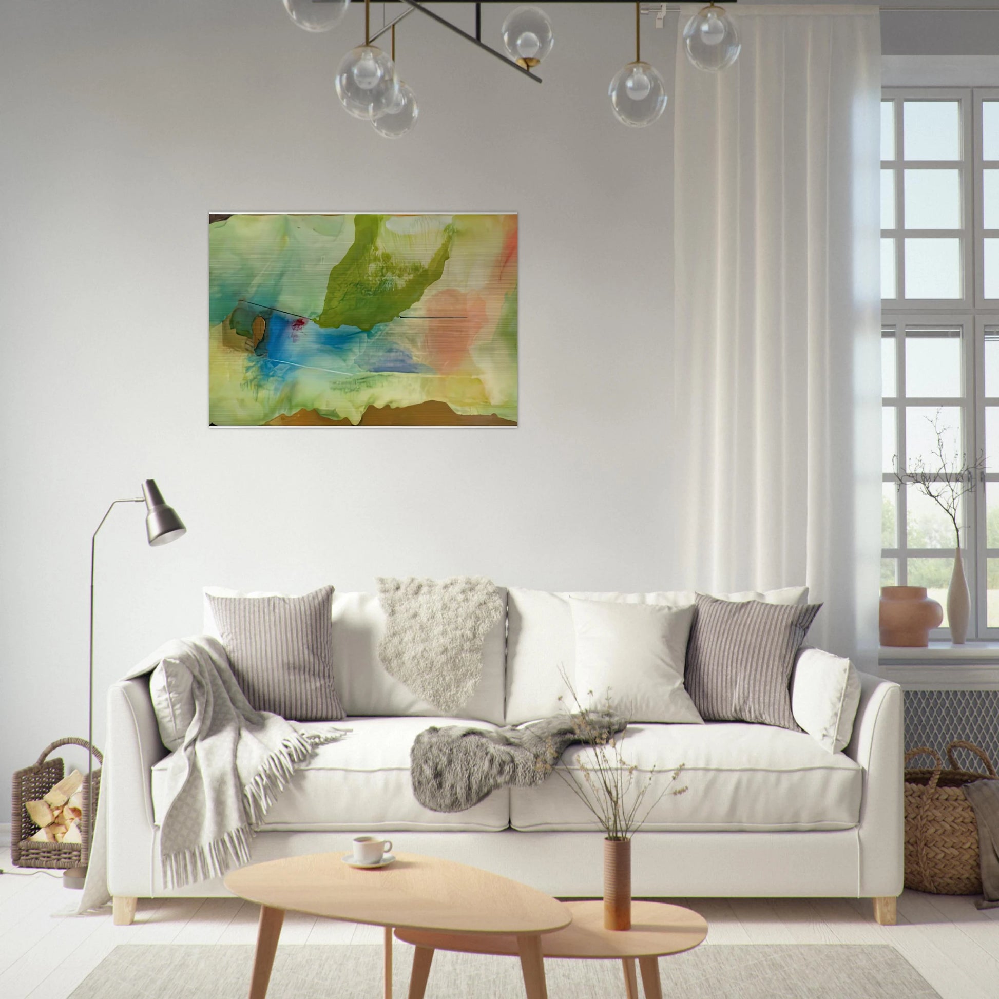 Hint from Bassano, 1973- - Helen Frankenthaler Brushed Aluminum Print - 70x100 cm / 28x40 inches | Helen Frankenthaler Aluminum Print | Helen Frankenthaler Prints