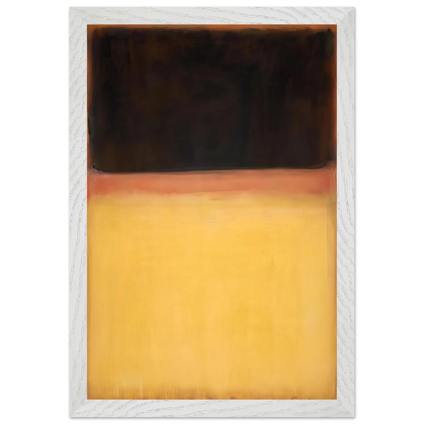 Mark Rothko - No.9 Dark over Light Earth - 1954 Wall Art - 60x80 cm / 24x32 inches - Premium Wooden Framed Poster With Fine Art Paper - White frame