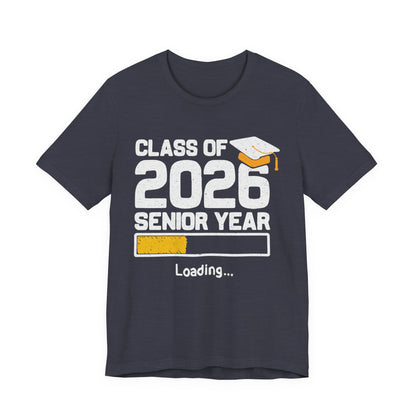 Camiseta de último año de la clase de 2026, camiseta de graduación, regalo de graduación unisex, ropa para estudiantes de último año de secundaria, camiseta con destino a la universidad