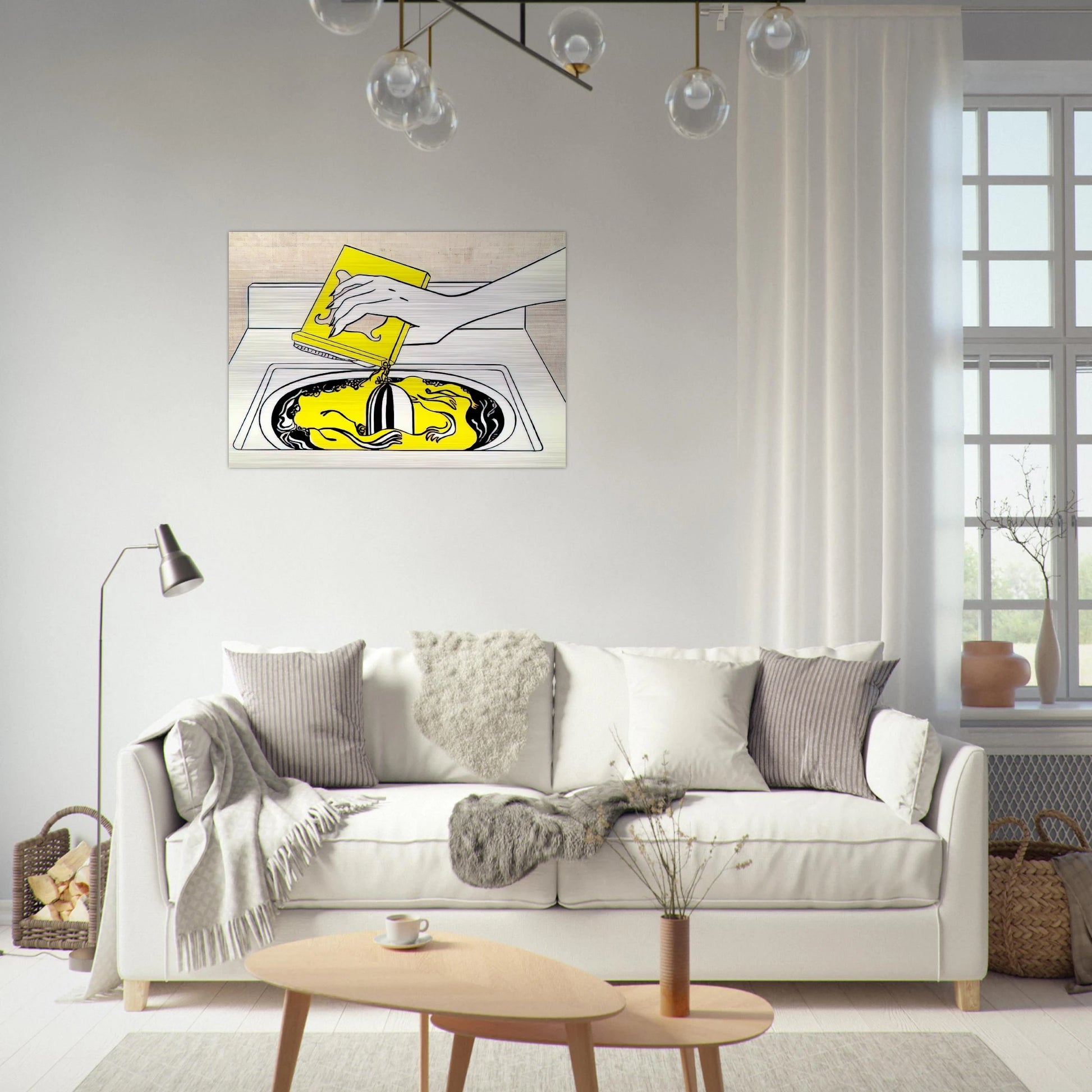 WASHING MACHINE 1961 - Roy Lichtenstein Brushed Aluminum Print - 70x100 cm / 28x40 inches | Roy Lichtenstein Aluminum Print | Roy Lichtenstein Prints