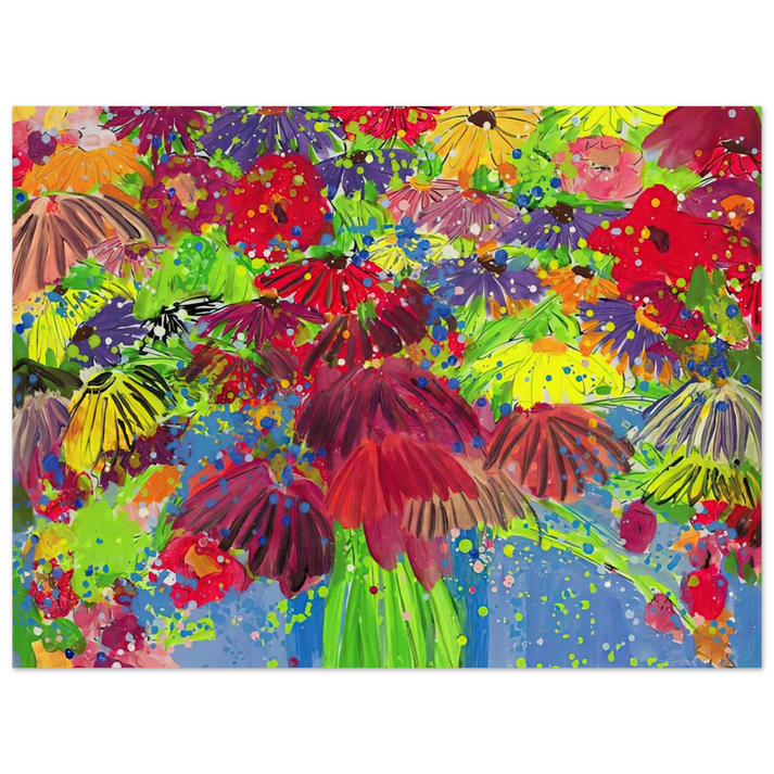 Walasse Ting - I Love Chrysanthemums - 2000  75x100 cm / 30x40inches Fine Art Poster