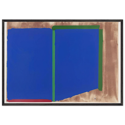 Blues Greens - 1969 - John Hoyland 70x100 cm / 28x40 inches Framed Art Print – Black Wooden Frame