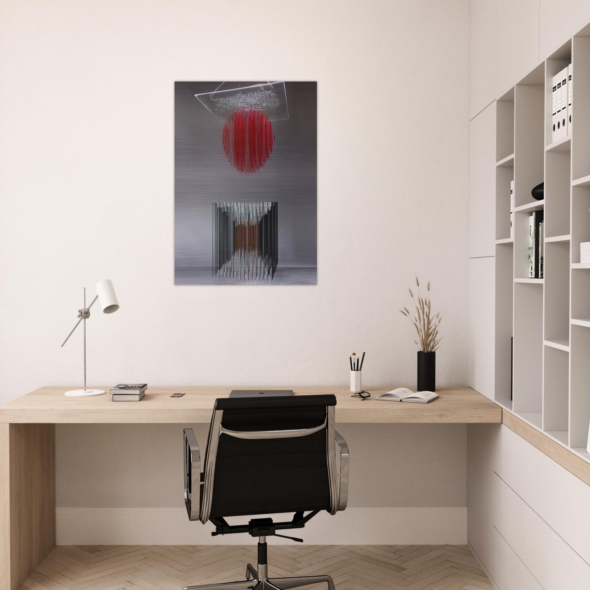 CUBO Y ESFERA VIRTUAL - Jesus Rafael Soto Brushed Aluminum Print - 70x100 cm / 28x40 inches | Jesus Rafael Soto Aluminum Print | Jesus Rafael Soto Prints