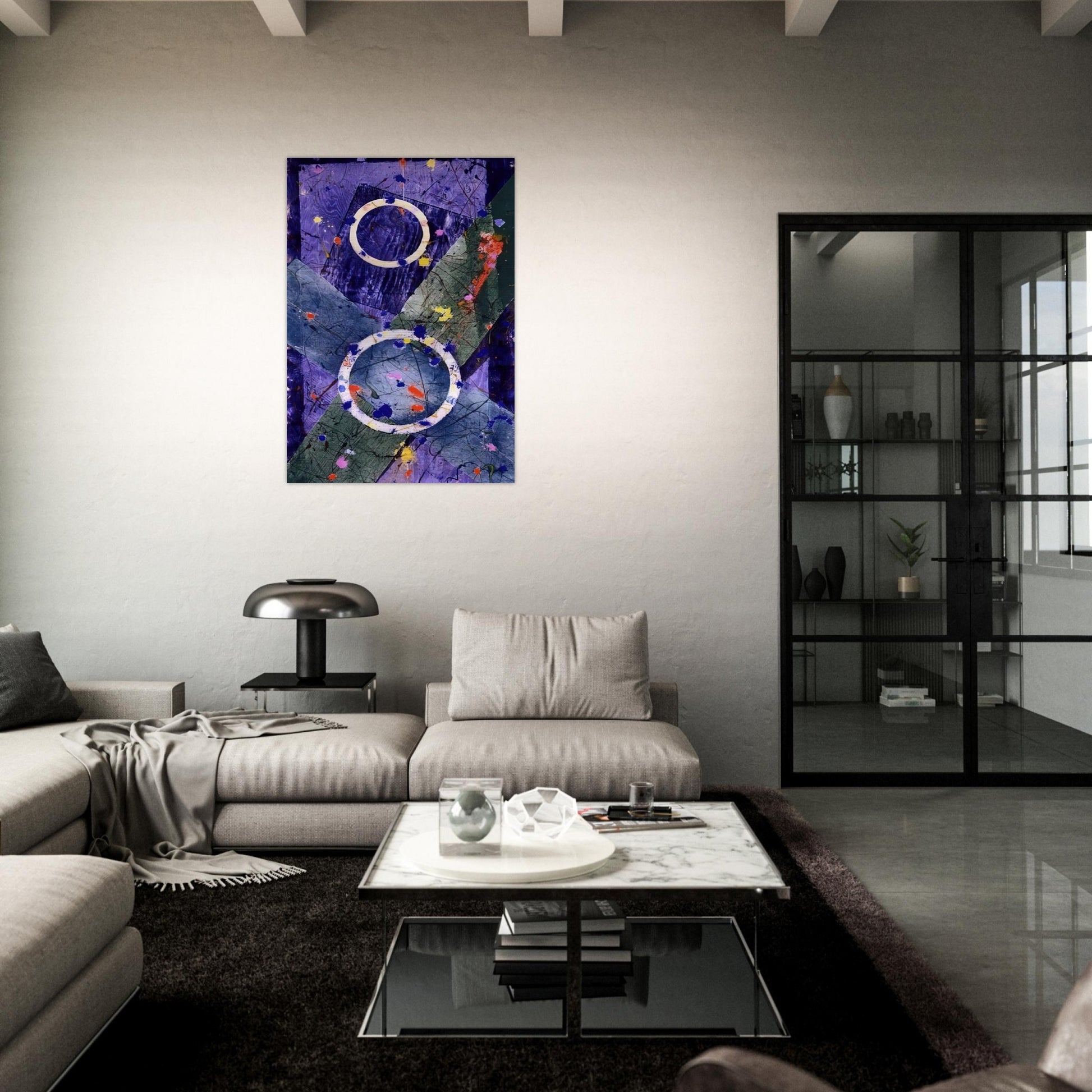 Decent - Sam Francis Brushed Aluminum Print - 70x100 cm / 28x40 inches | Sam Francis Aluminum Print | Sam Francis Prints