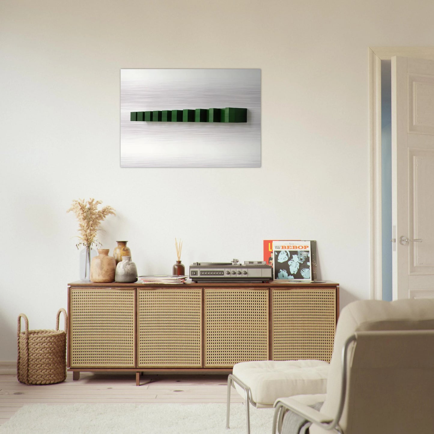 Untitled Bernstein 74-8 - 1974 - Donald Judd Brushed Aluminum Print - 70x100 cm / 28x40 inches | Donald Judd Aluminum Print | Donald Judd Prints