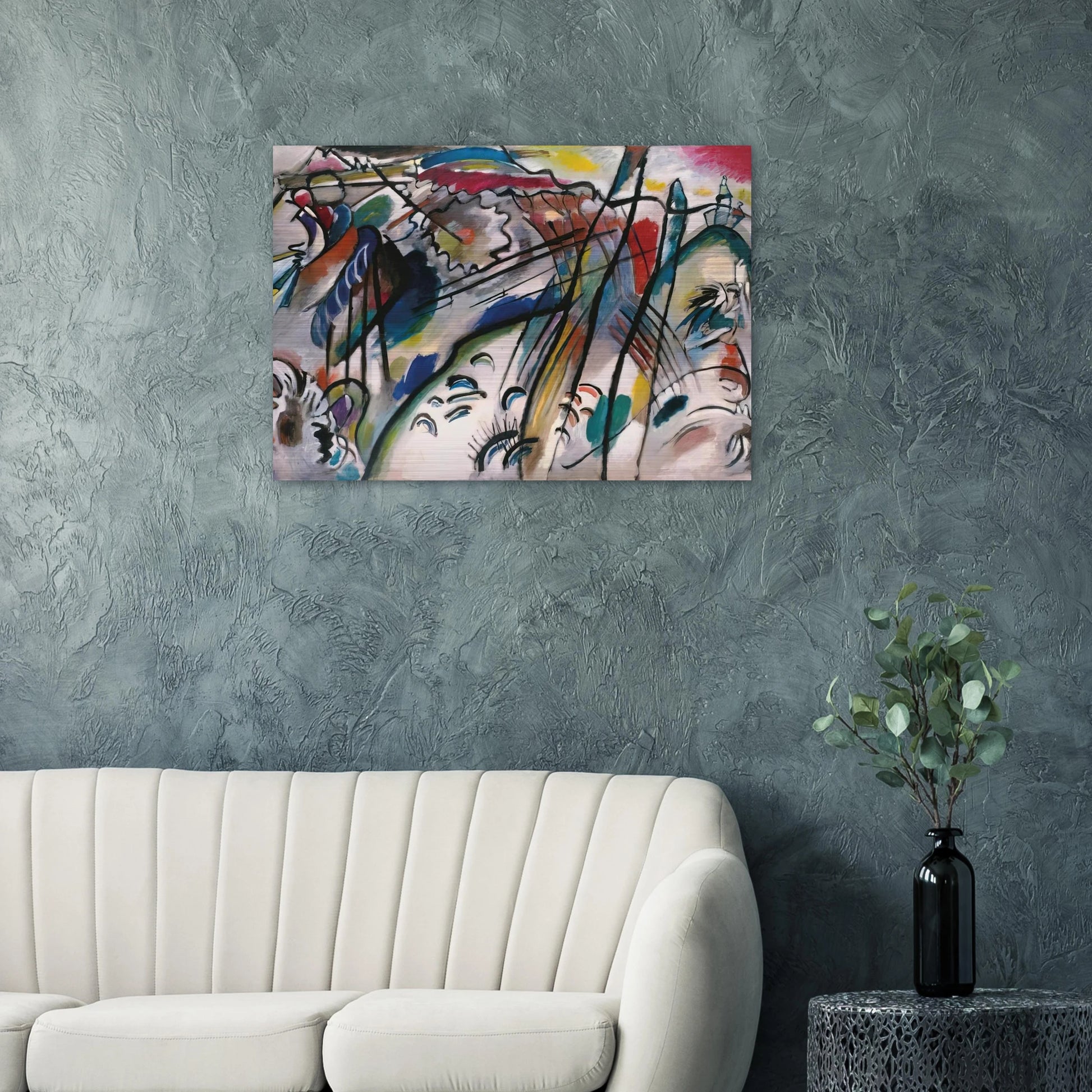 IMPROVISATION 28 SECOND VERSION 1912 - Wassily Kandinsky Brushed Aluminum Print - 70x100 cm / 28x40 inches | Wassily Kandinsky Aluminum Print | Wassily Kandinsky Prints
