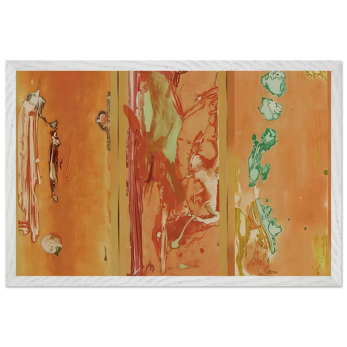 Helen Frankenthaler - Gateway - 1988 Wall art - 50x70 cm / 20x28 inches - Premium Wooden Framed Poster With Fine Art Paper-canvas - White frame