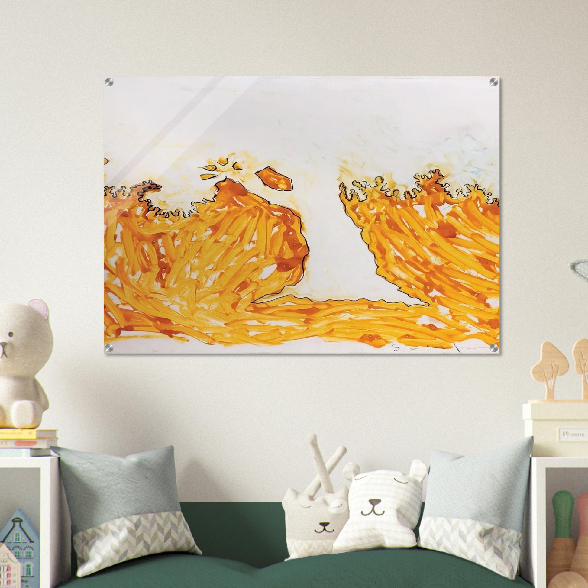 L'arbre en automne - Art Informel - Mario Schifano Acrylic Print - 70x100 cm / 28x40″ inches