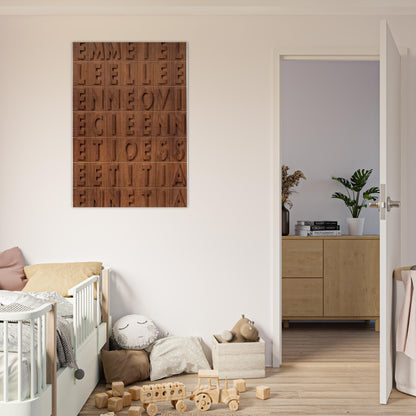 EMME I ELLE 1970 - Alighiero Boetti Brushed Aluminum Print - 70x100 cm / 28x40 inches | Alighiero Boetti Aluminum Print | Alighiero Boetti Prints
