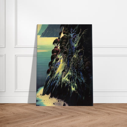 Big Sur Poem - Eyvind Earle Brushed Aluminum Print - 70x100 cm / 28x40 inches | Eyvind Earle Aluminum Print | Eyvind Earle Prints