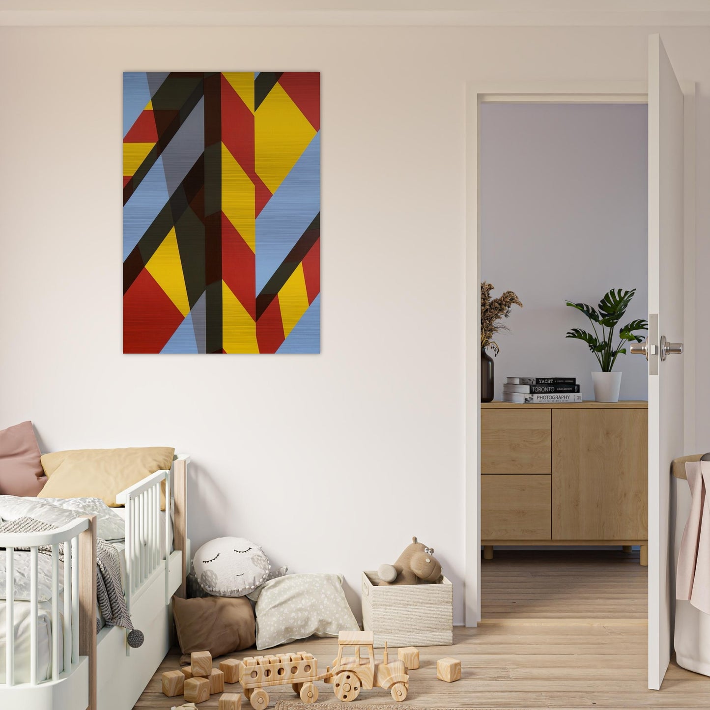 Landscape BB - 1974 - Allan D Arcangelo Brushed Aluminum Print - 70x100 cm / 28x40 inches | Allan D Arcangelo Aluminum Print | Allan D Arcangelo Prints