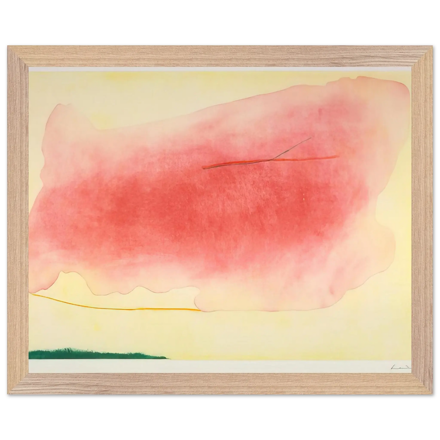 Helen Frankenthaler - Nepenthe - 1972 Wall art - 60x80 cm / 24x32 Inches - Premium Wooden Framed Poster With Fine Art Paper - Wood frame