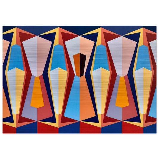 Stage II - 1958 - Karl Benjamin Brushed Aluminum Print - 70x100 cm / 28x40 inches | Karl Benjamin Aluminum Print | Karl Benjamin Prints
