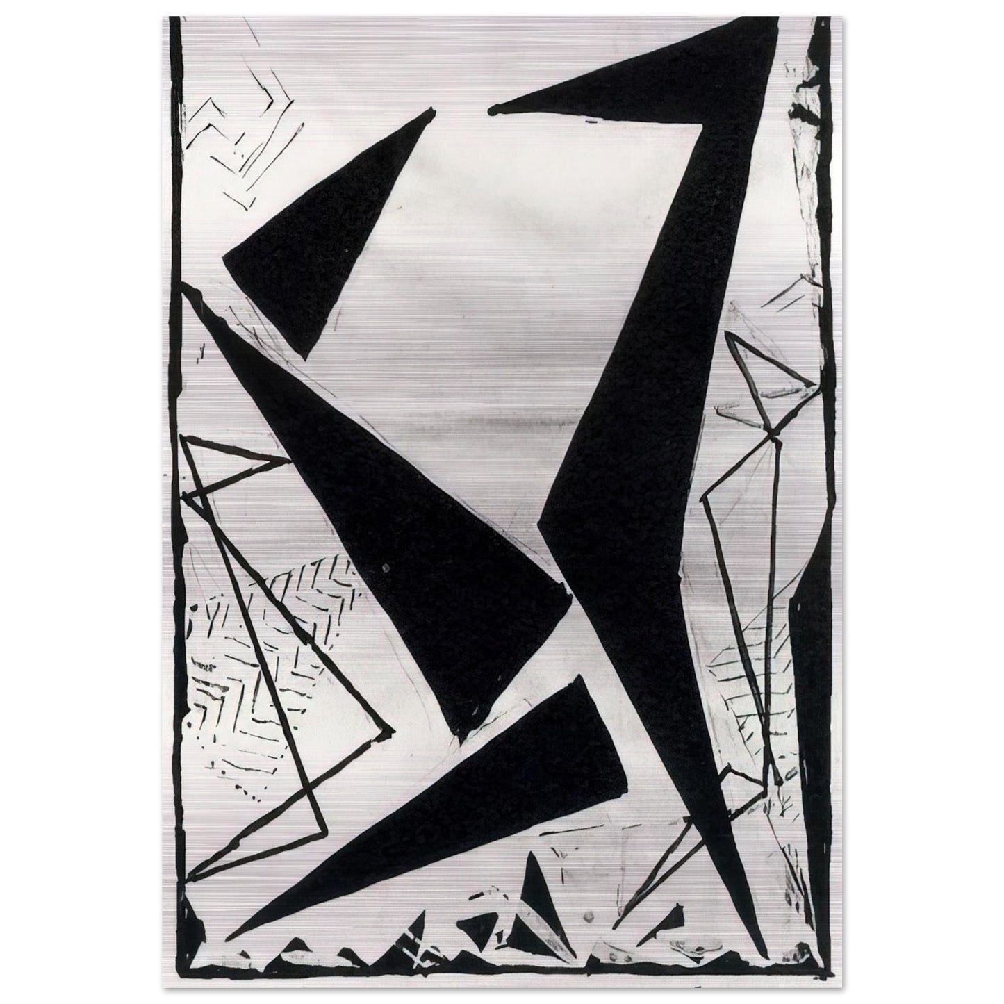 Study in black and white - Frantisek Kupka Brushed Aluminum Print - 70x100 cm / 28x40 inches | Frantisek Kupka Aluminum Print | Frantisek Kupka Prints