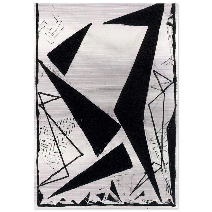 Study in black and white - Frantisek Kupka Brushed Aluminum Print - 70x100 cm / 28x40 inches | Frantisek Kupka Aluminum Print | Frantisek Kupka Prints