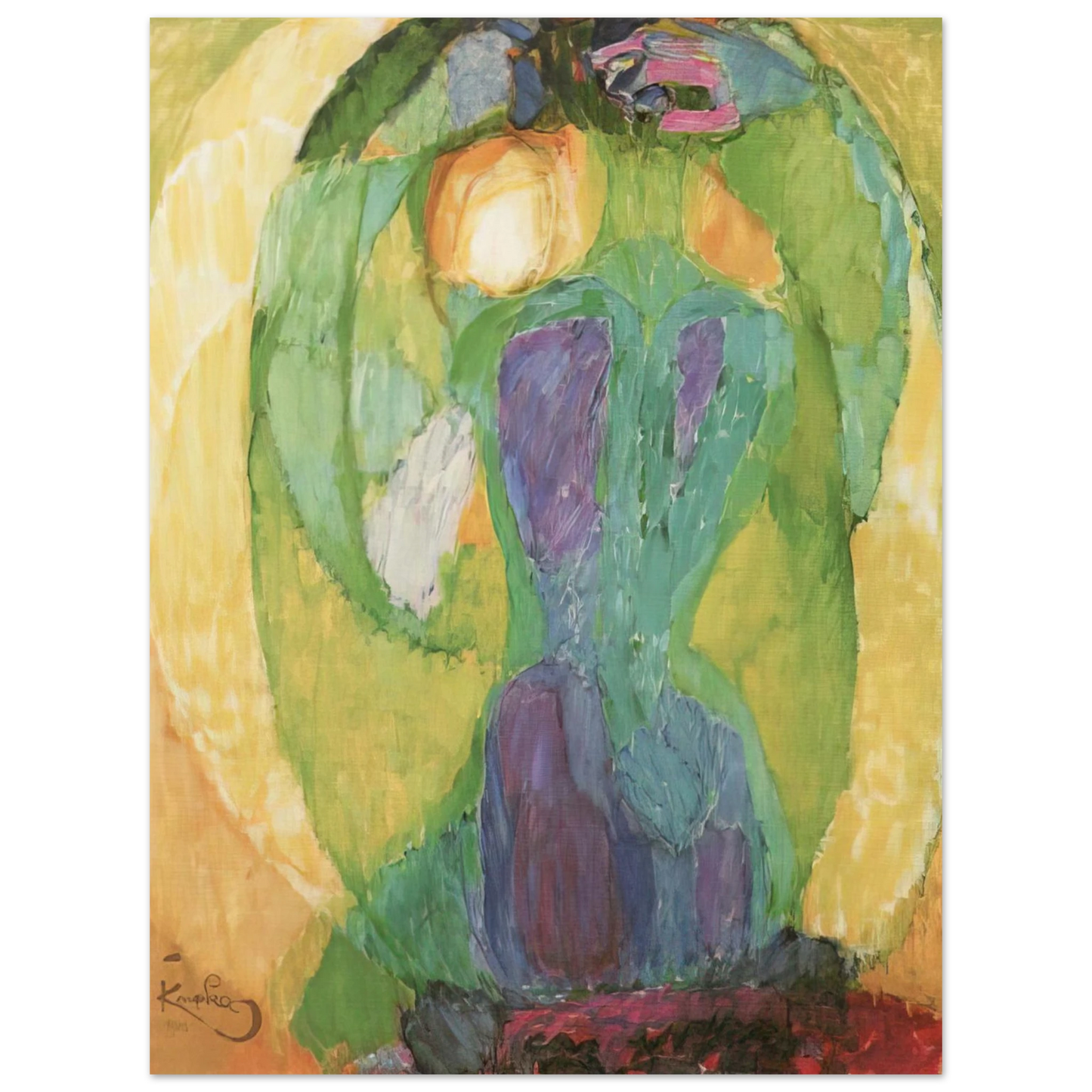 Frantisek Kupka - Oval mirror  75x100 cm / 30x40inches Fine Art Poster