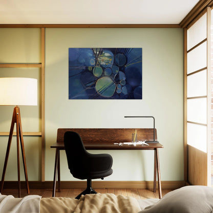 Green Abstract - 1966 - Gebre Kristos Desta Brushed Aluminum Print - 70x100 cm / 28x40 inches | Gebre Kristos Desta Aluminum Print | Gebre Kristos Desta Prints